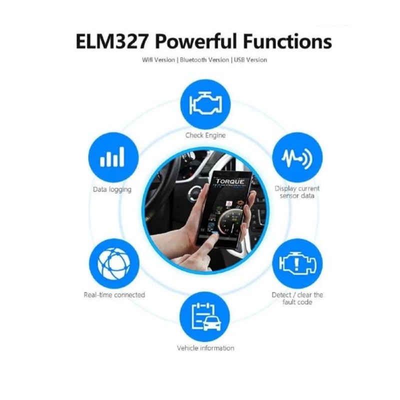 Bluetooth OBD2 Scanner Car Code Reader For Check Engine Diagnostics 1
