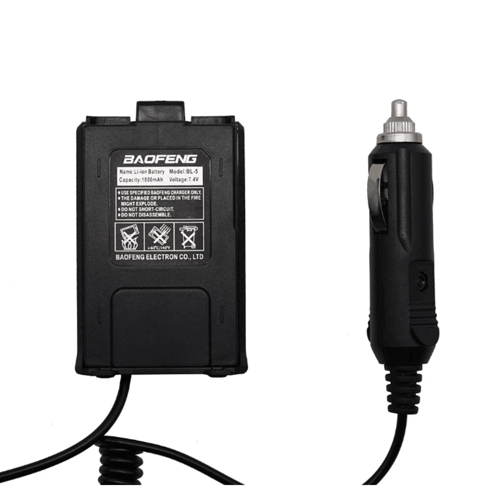 UV 5R Battery Eliminator Car Charger Adapter For UV Portable Radios 2