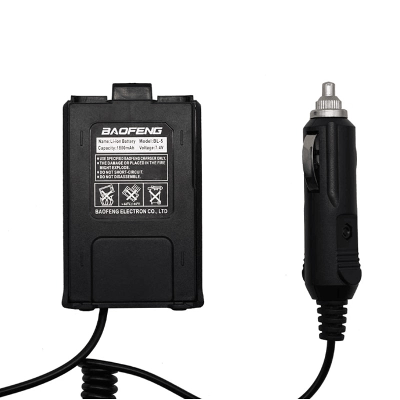 UV 5R Battery Eliminator Car Charger Adapter For UV Portable Radios 2