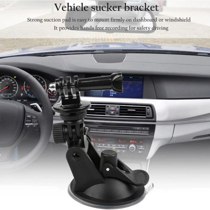 Universal Car Suction Mount Windshield Camera Holder With Adjustable Arm 1