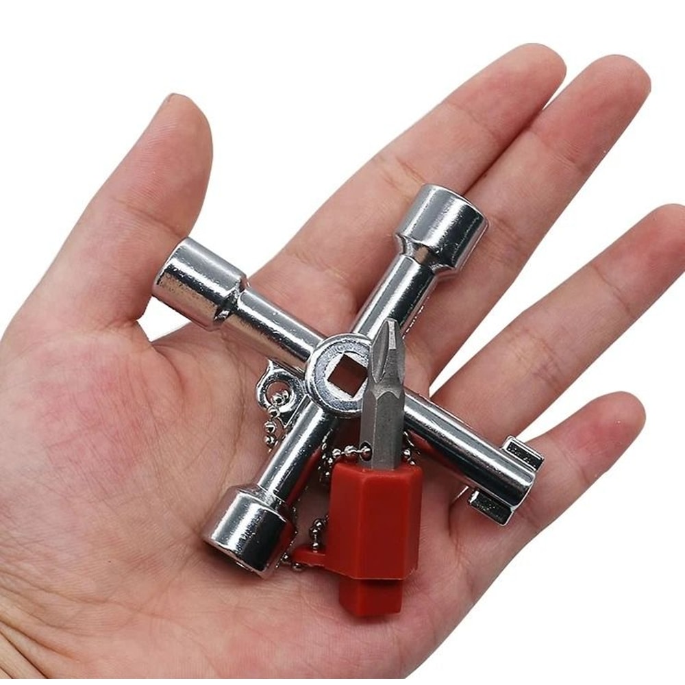 5 In 1 Utility Key Cross Wrench For Electrical Cabinets And Service Panels 0