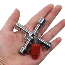 5 in 1 utility key cross wrench for electrical cabinets and service panels