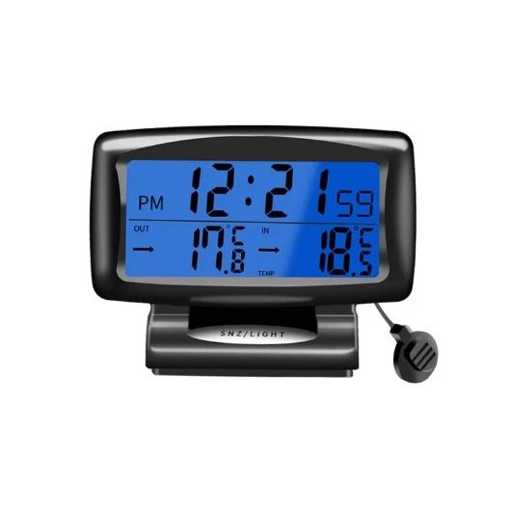 Digital Car Clock Thermometer With Indoor Outdoor Temperature Display 2