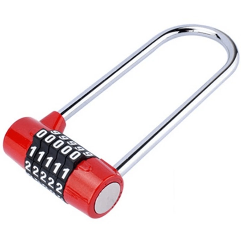 5 Digit Combination Lock With Long Shackle Zinc Alloy Resettable Cabinet Door Padlock 0