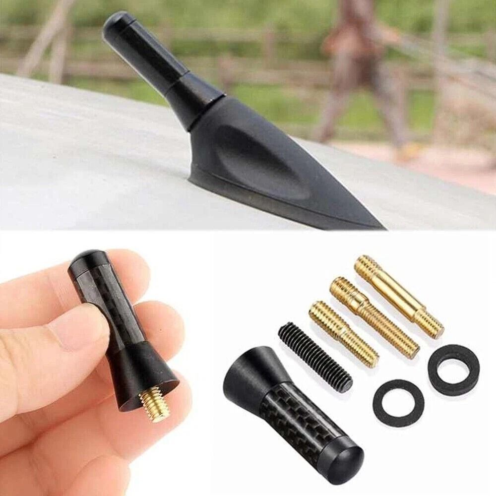 Universal Carbon Fiber Car Antenna AMFM Radio Replacement Stylish Durable 1