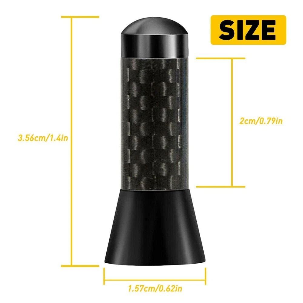 Universal Carbon Fiber Car Antenna AMFM Radio Replacement Stylish Durable 2