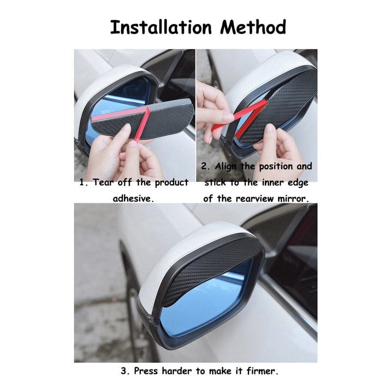 Carbon Fiber Car Side Mirror Eyebrow Guard And Sun Visor For Enhanced Vehicle Protection 3