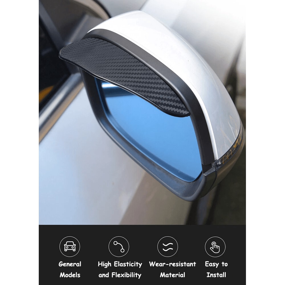 Carbon Fiber Car Side Mirror Eyebrow Guard And Sun Visor For Enhanced Vehicle Protection 4