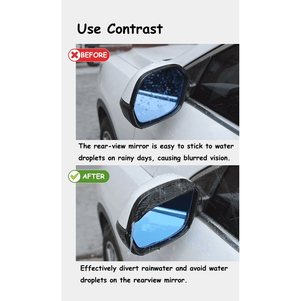 Carbon Fiber Car Side Mirror Eyebrow Guard And Sun Visor For Enhanced Vehicle Protection 7