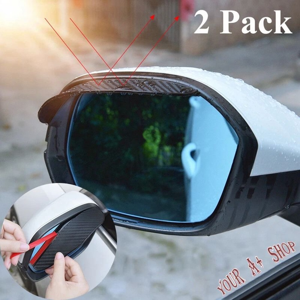 Carbon Fiber Car Side Mirror Eyebrow Guard And Sun Visor For Enhanced Vehicle Protection 8