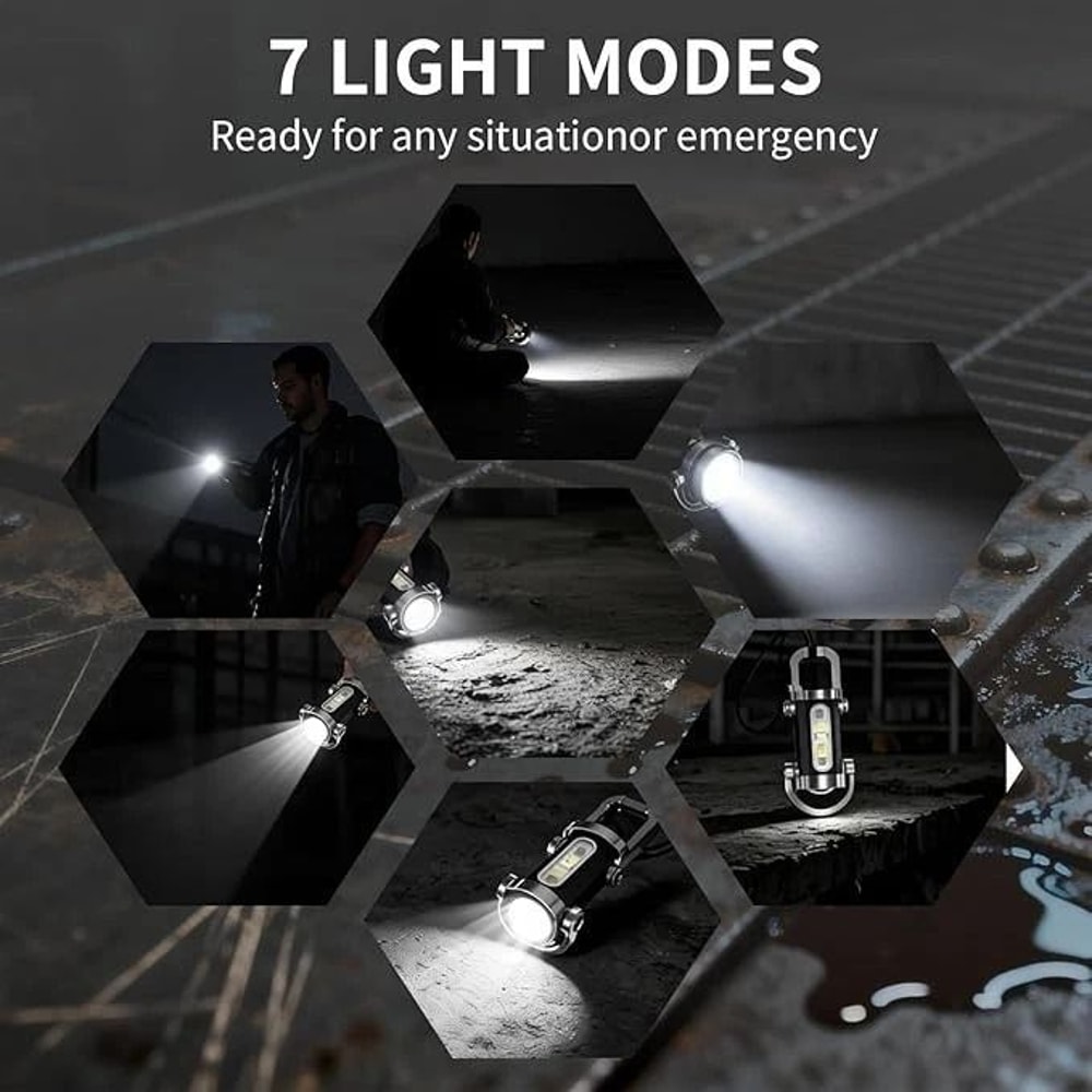 Rechargeable LED Keychain Flashlight Compact Torch For Outdoor Adventures 5