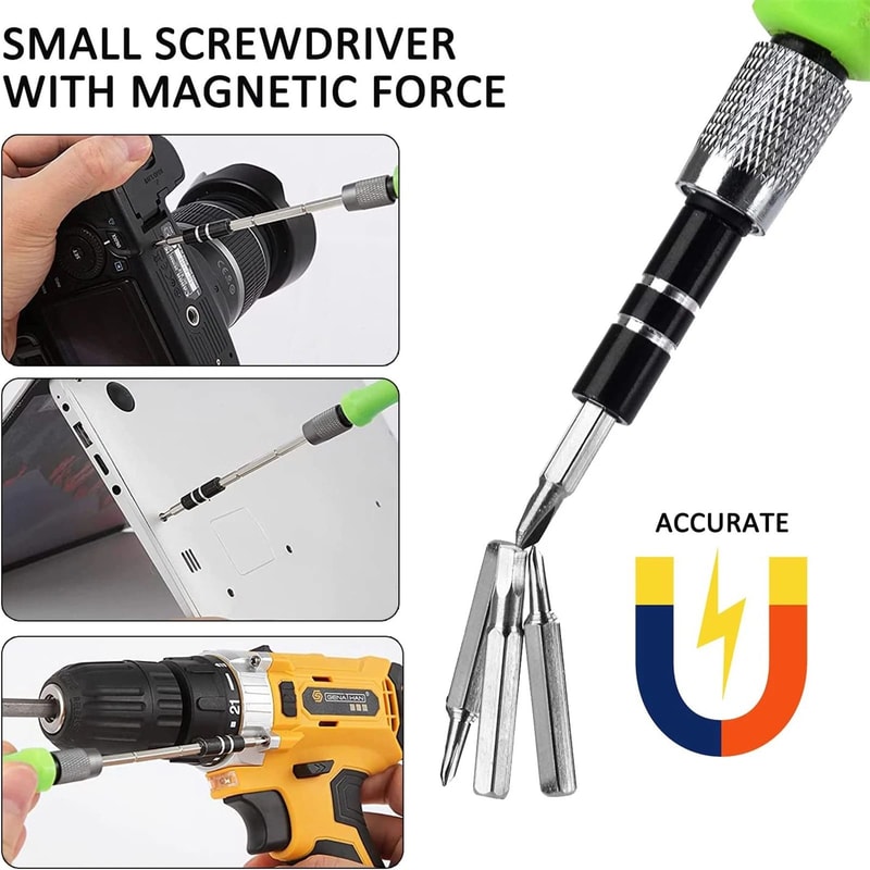 Precision Mini Screwdriver Set With Magnetic Kit Compact Repair Tool For Electronics 4