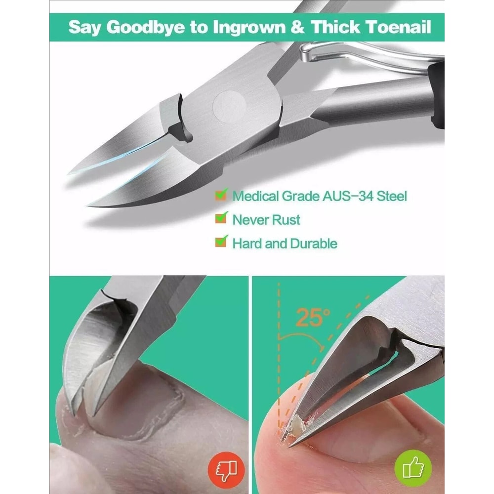 Professional Stainless Steel Extra Large Toenail Clippers For Heavy Duty Nails 3