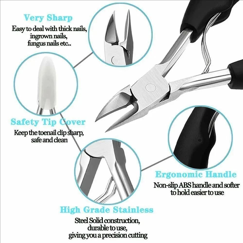 Professional Stainless Steel Extra Large Toenail Clippers For Heavy Duty Nails 8
