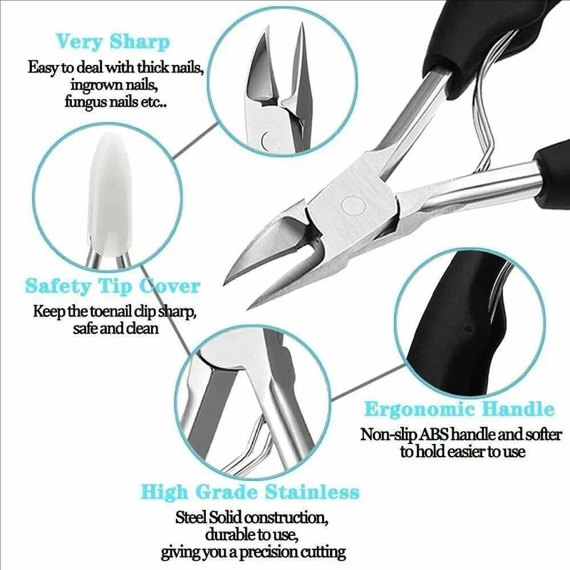 Professional Stainless Steel Extra Large Toenail Clippers For Heavy Duty Nails 8