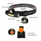 USB Rechargeable LED Headlamp Waterproof COB XPE Work Light With Magnetic Base 7