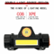 USB Rechargeable LED Headlamp Waterproof COB XPE Work Light With Magnetic Base 6