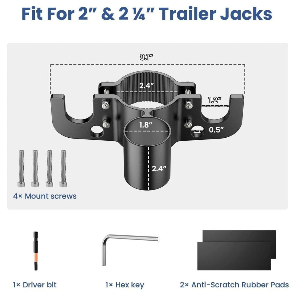 Heavy Duty Trailer Towing Organizer With Way Plug Holder For RV Trailer Chain And Wire Harness 4