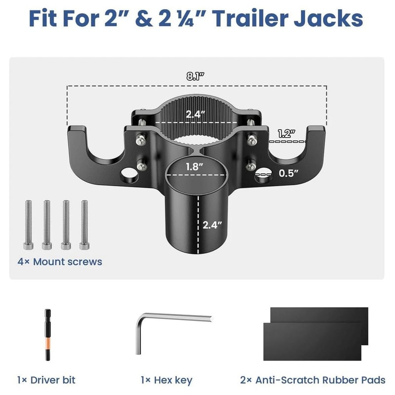Heavy Duty Trailer Towing Organizer With Way Plug Holder For RV Trailer Chain And Wire Harness 4