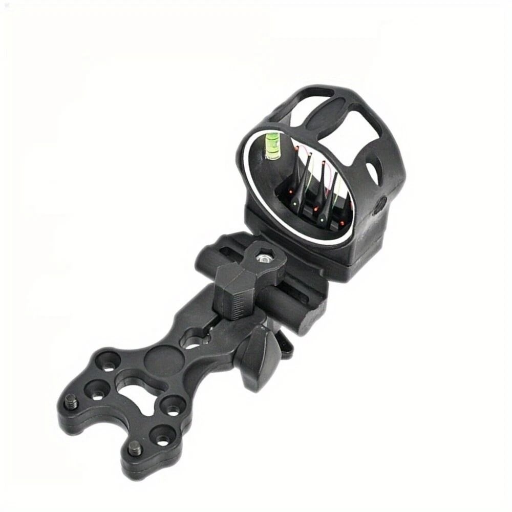 Adjustable Compound Bow Sight 5 Pin Fiber Optic With Bubble Level 7