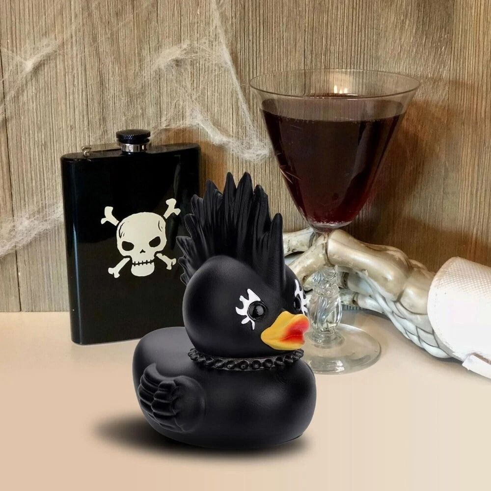 Dark Gothic Resin Duck Statue For Desk Car And Home Decor 2