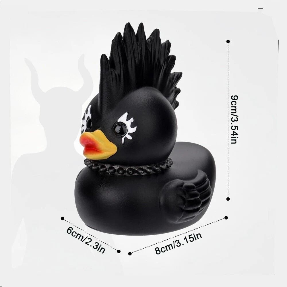 Dark Gothic Resin Duck Statue For Desk Car And Home Decor 3