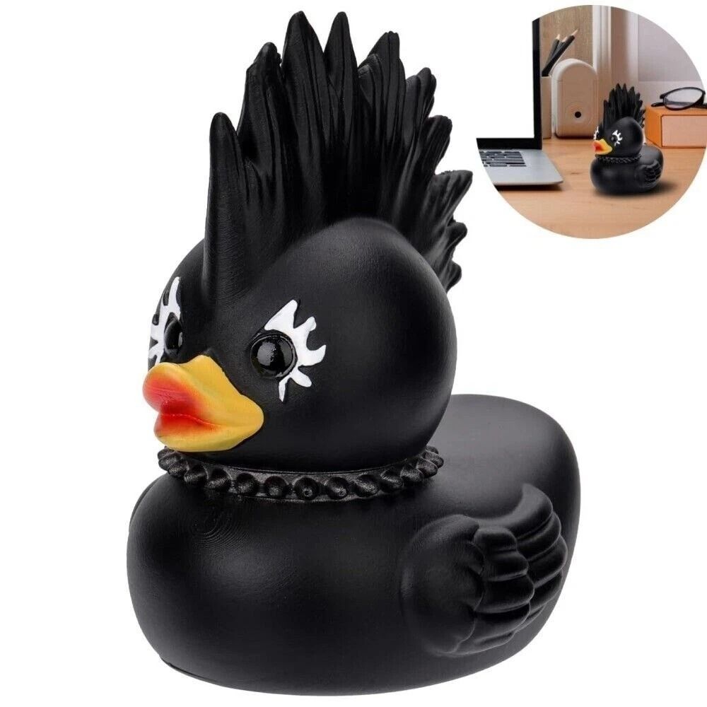 Dark Gothic Resin Duck Statue For Desk Car And Home Decor 5