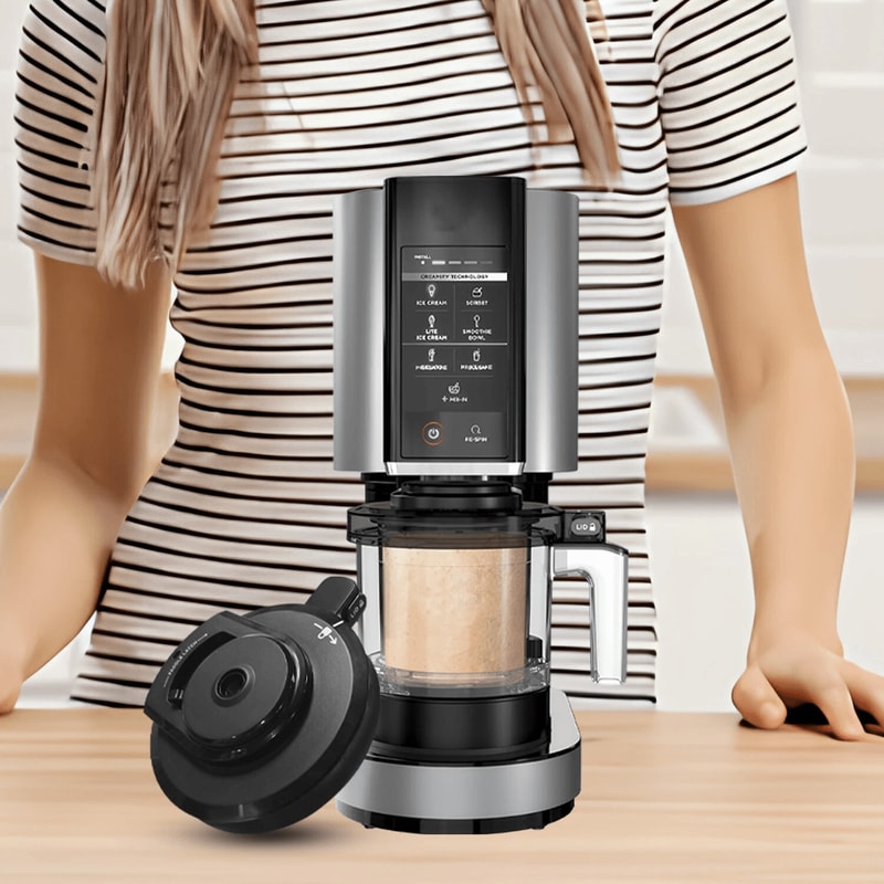 Ninja Creami Outer Bowl Lid Replacement No Paddle 0