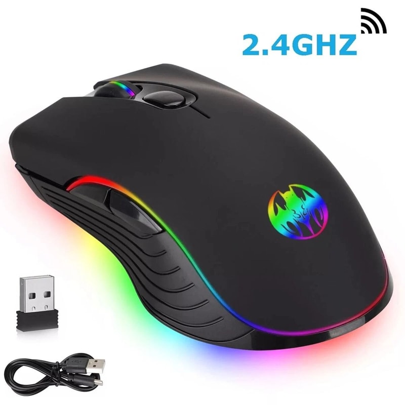 Rechargeable Wireless Gaming Mouse With Color LED And Adjustable DPI 11