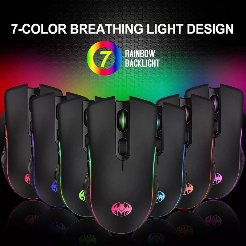 Rechargeable Wireless Gaming Mouse With Color LED And Adjustable DPI 6
