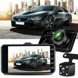 touch screen dual lens dash cam front and rear car security camera
