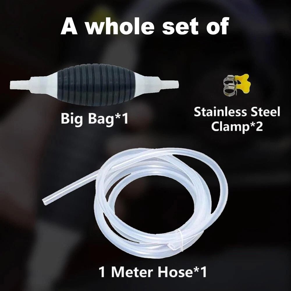 High Flow Fuel Siphon Pump With Hose For Gas Water Oil Transfer 4