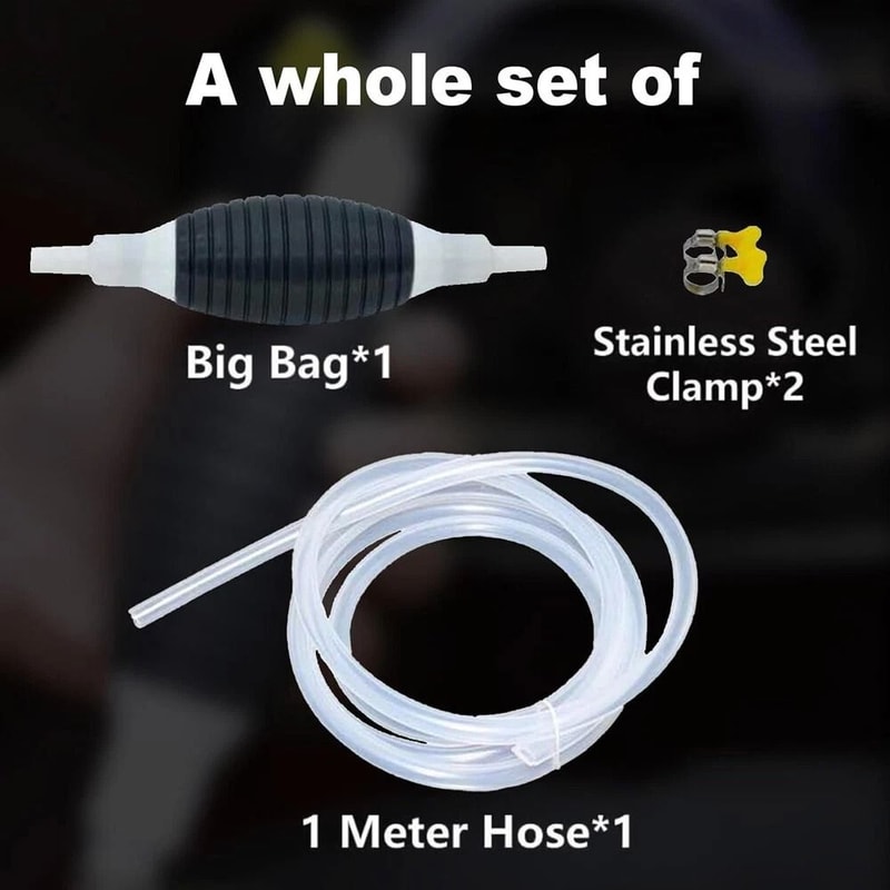 High Flow Fuel Siphon Pump With Hose For Gas Water Oil Transfer 4