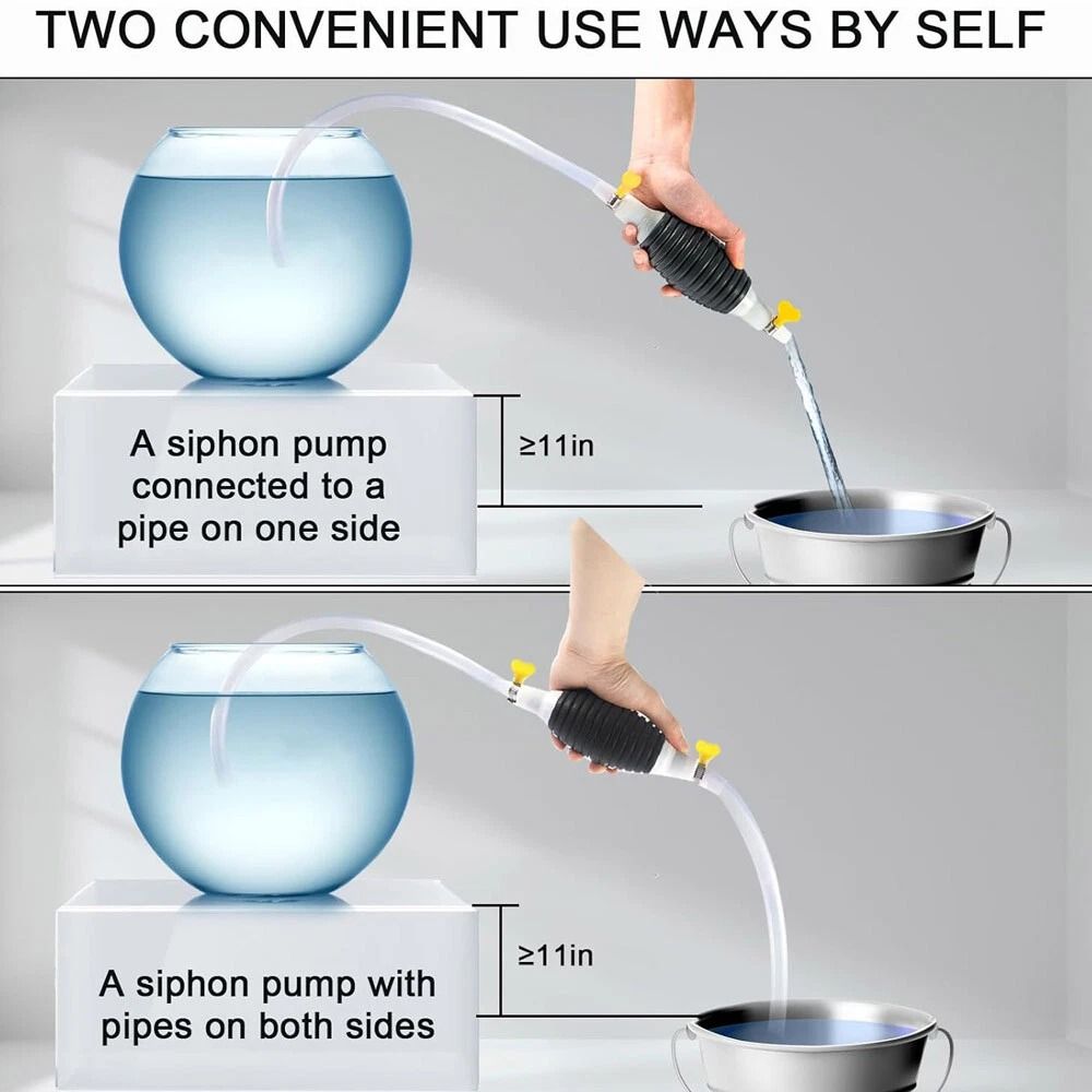 High Flow Fuel Siphon Pump With Hose For Gas Water Oil Transfer 8