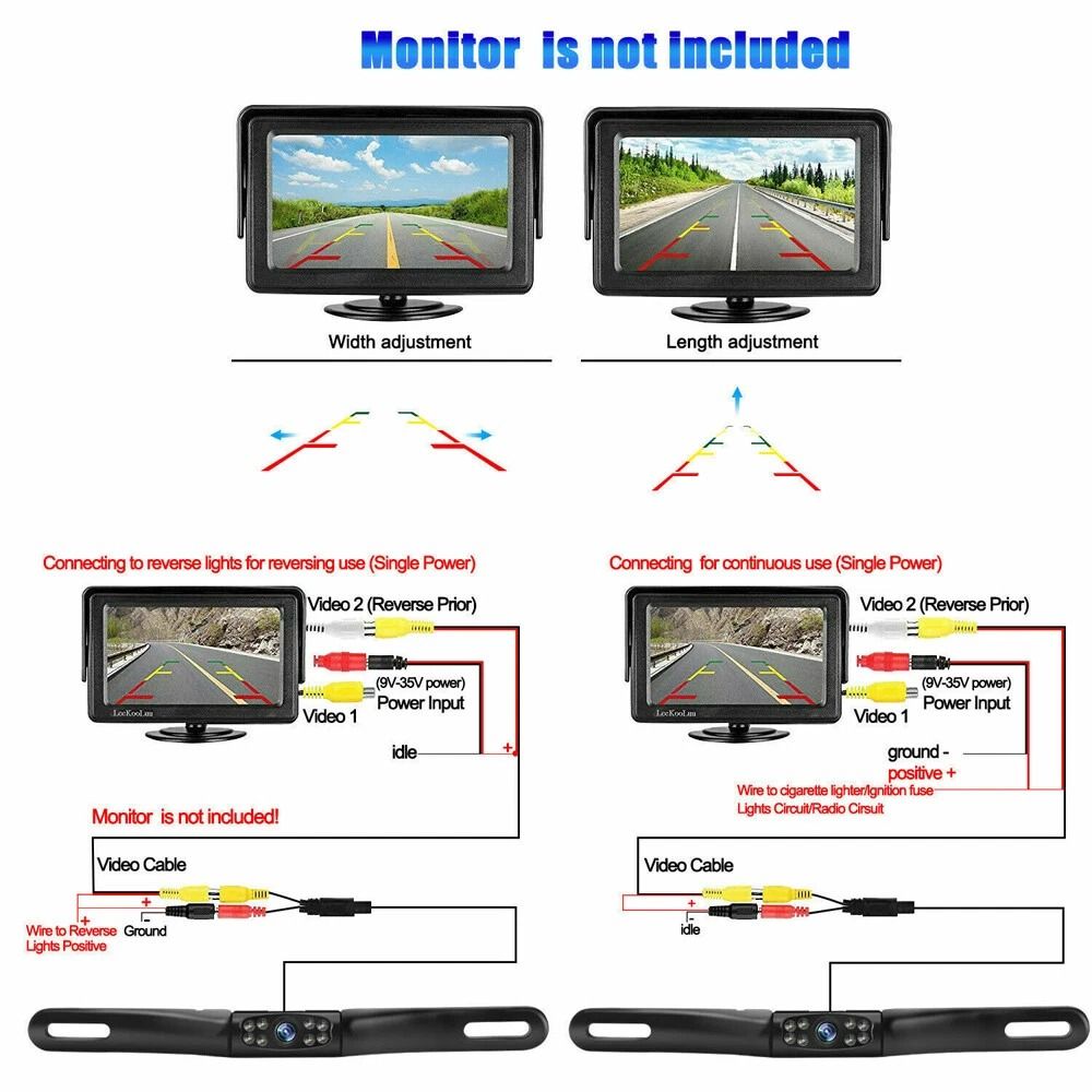 Waterproof Backup Camera With Night Vision For Cars Trucks And SUVs 1