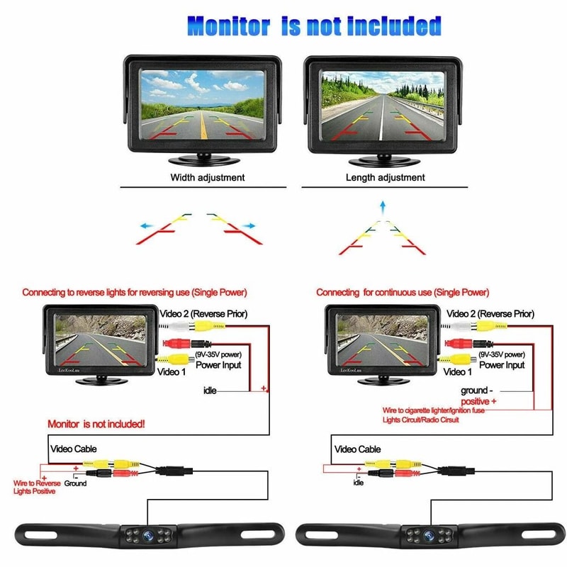 Waterproof Backup Camera With Night Vision For Cars Trucks And SUVs 1