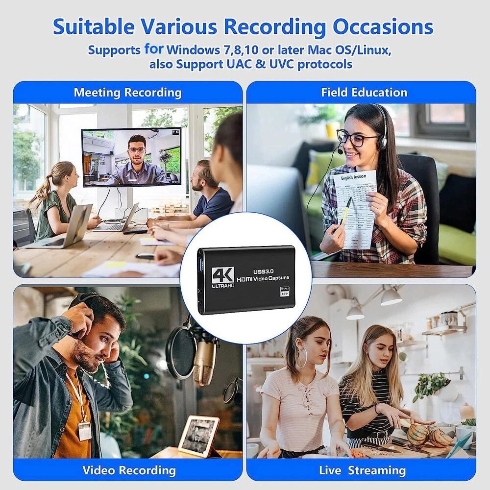 HDMI Video Capture Card USB For Streaming Recording And Gaming 5