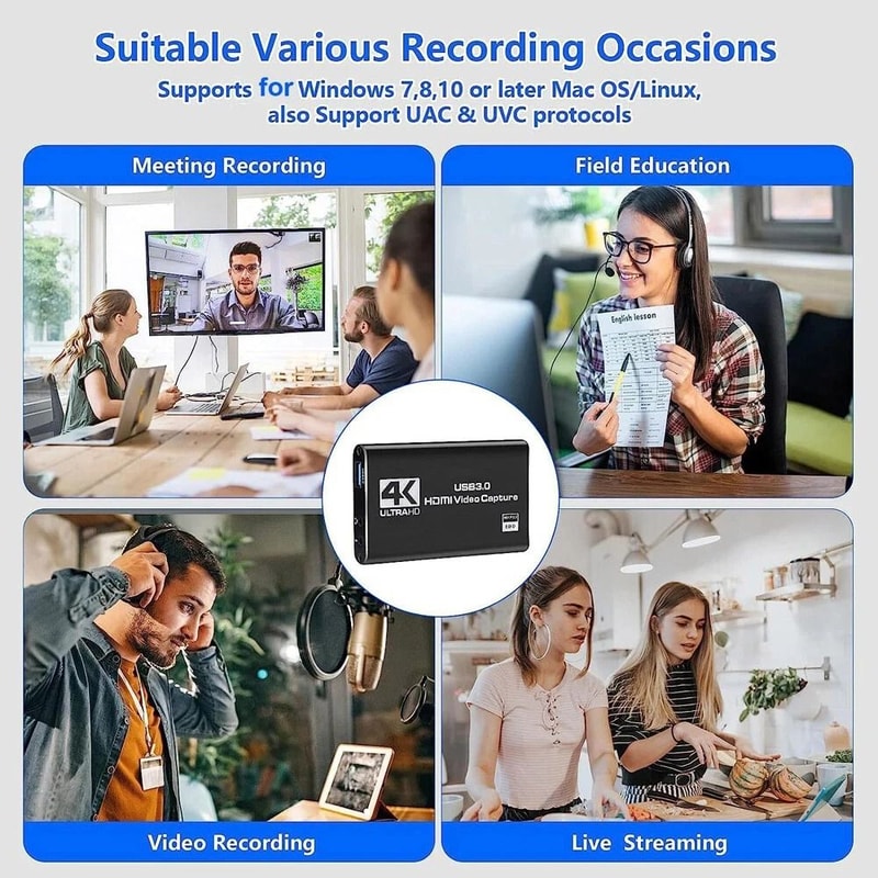 HDMI Video Capture Card USB For Streaming Recording And Gaming 5