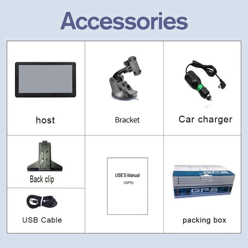 GPS Navigation For Car And Truck With Touch Screen And Spoken Directions 1