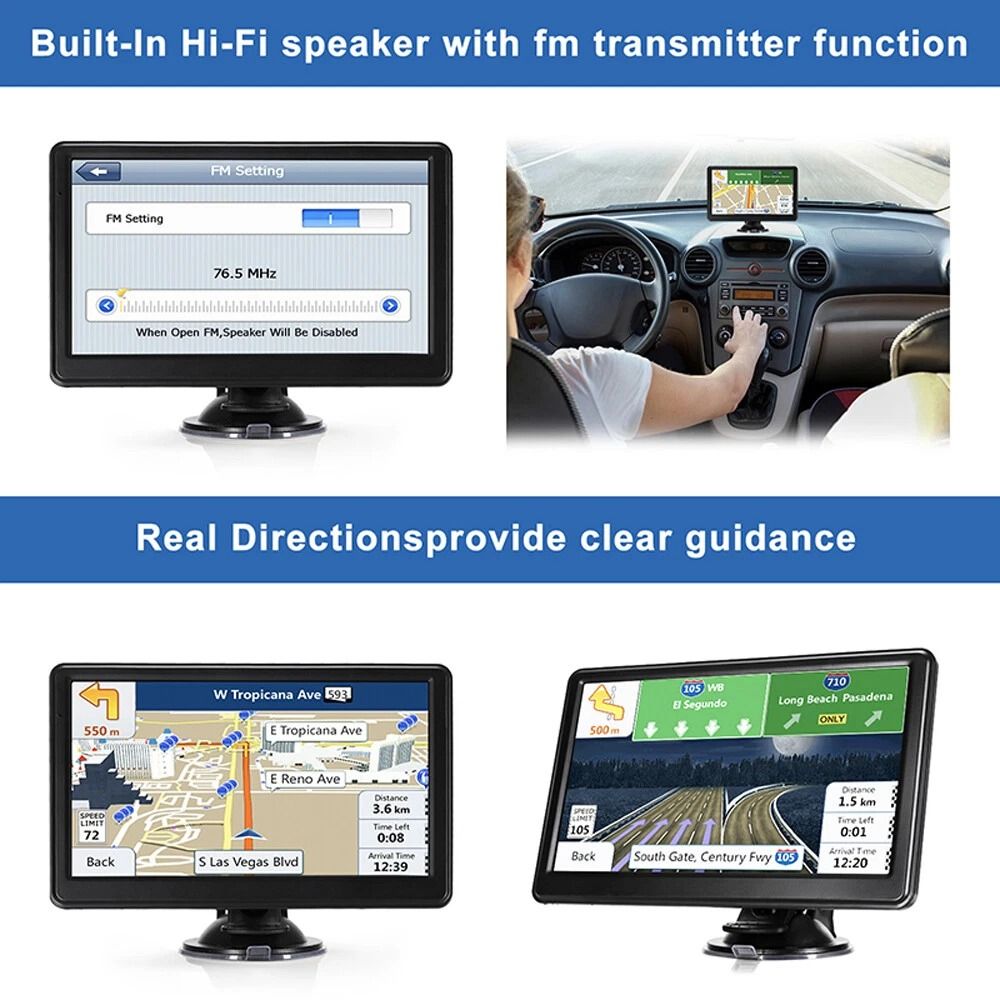GPS Navigation For Car And Truck With Touch Screen And Spoken Directions 3