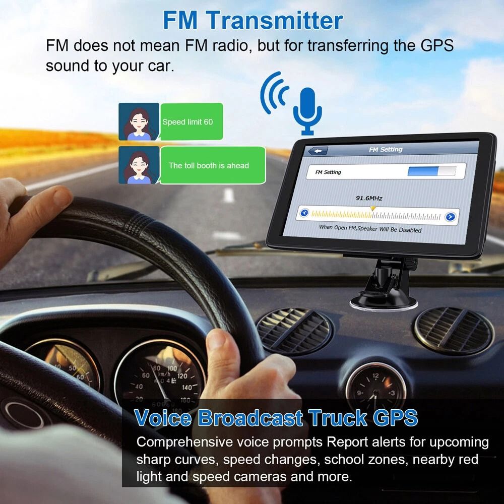GPS Navigation For Car And Truck With Touch Screen And Spoken Directions 4