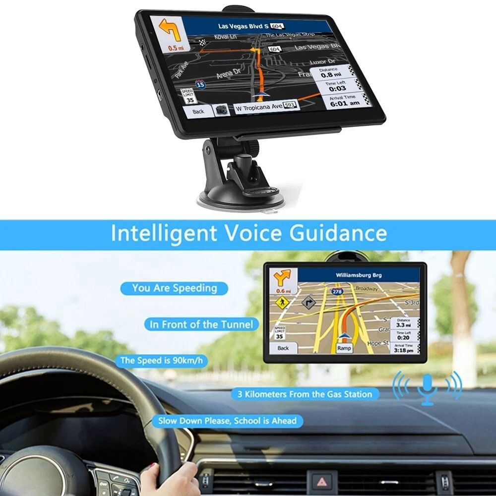 GPS Navigation For Car And Truck With Touch Screen And Spoken Directions 8