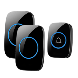 long range wireless doorbell with plug in receivers waterproof chimes