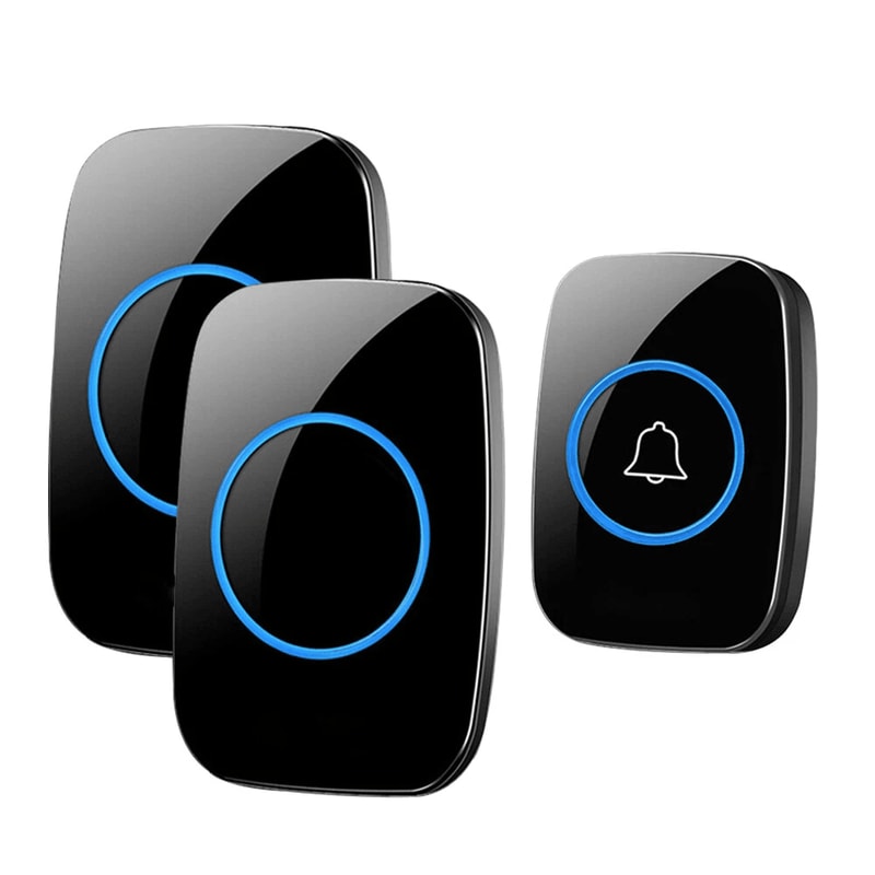 Long Range Wireless Doorbell With Plug In Receivers Waterproof Chimes 0