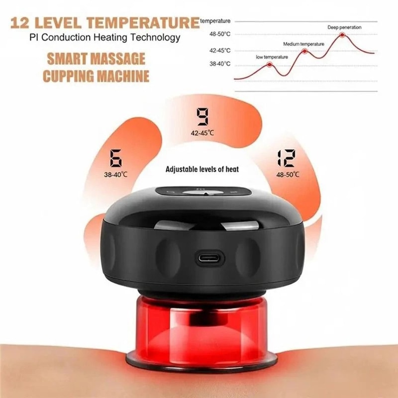 Electric Cupping Therapy Set With Heat And Gua Sha Cordless Body MassagerFeel The Kind Of Relief Th 6