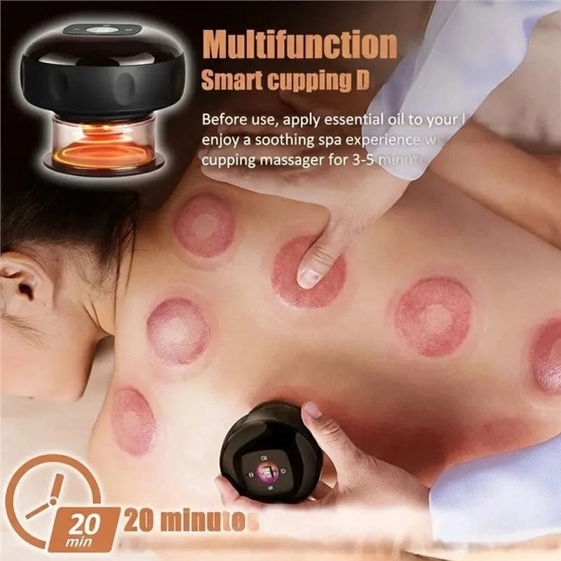 Electric Cupping Therapy Set With Heat And Gua Sha Cordless Body MassagerFeel The Kind Of Relief Th 8