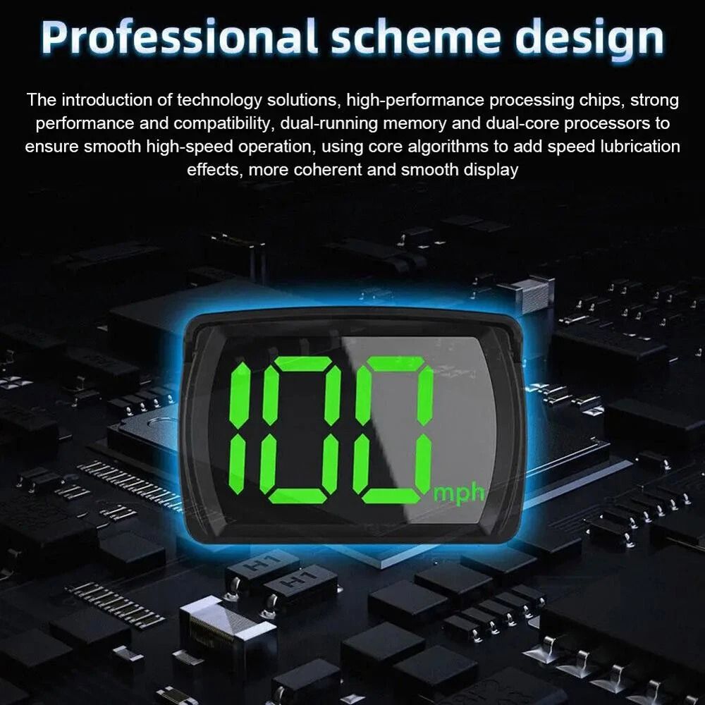GPS Speedometer HUD Digital Head Up Display For Car Truck Motorcycle MPH 4