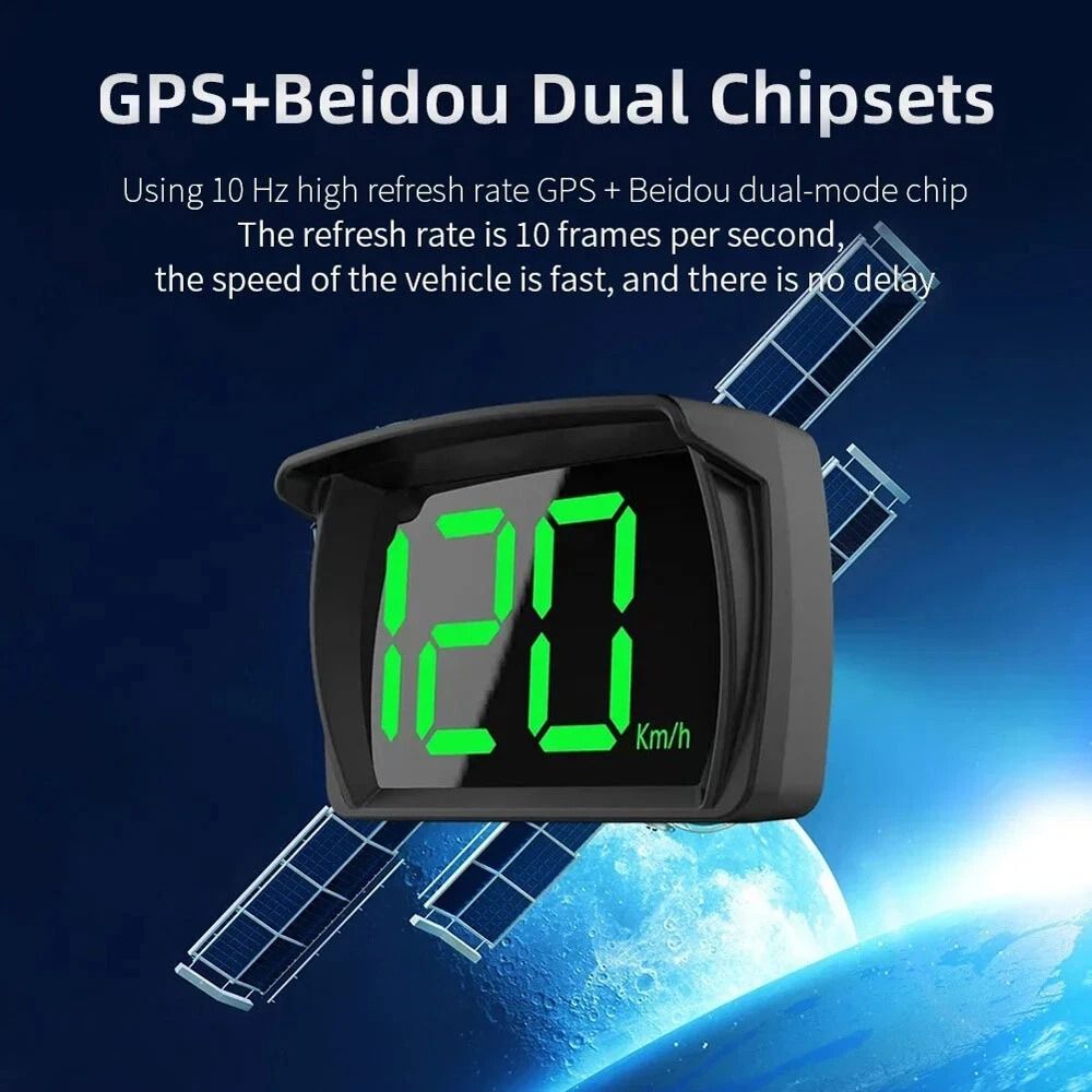 GPS Speedometer HUD Digital Head Up Display For Car Truck Motorcycle MPH 6