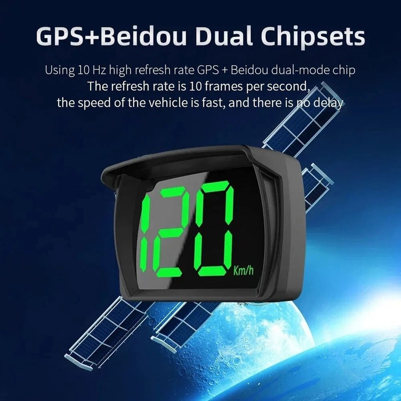 GPS Speedometer HUD Digital Head Up Display For Car Truck Motorcycle MPH 6