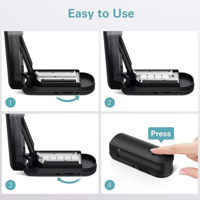 Travel Pill Cutter Splitter Box For Small And Large Tablets 1